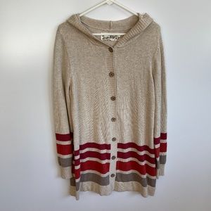 Adventura Cashmere blend Hooded Sweater Sz L